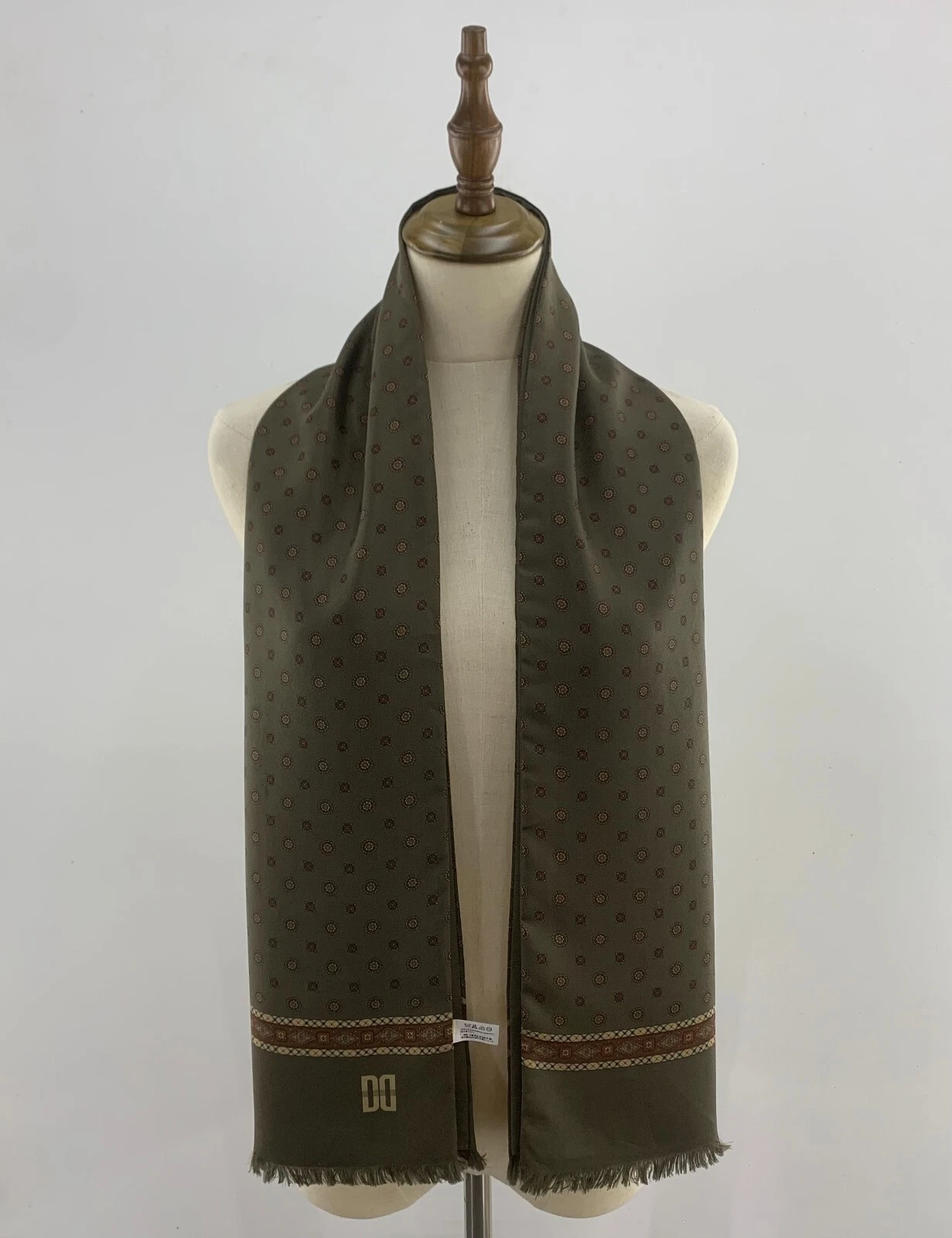 Vintage Daks London Silk Scarf Men Muffler Stole Oblong Scarves Neck Wrap