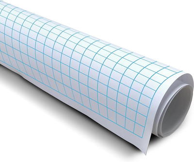 - 36'' X 120'' Large Graph Paper Roll, 1/4'' Blue Grid, Ideal for School Classroom 