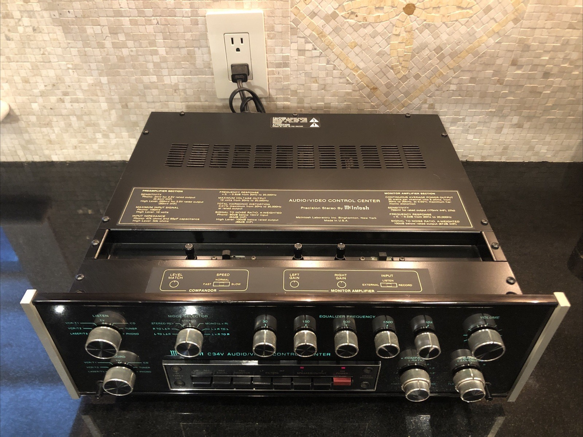 McIntosh C34V Audio/Video Control Center Amplifier Perfect Working
