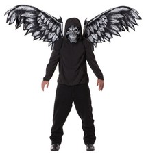 Demon Skull Fallen Angel Wing and Mask Adult Costume Accessory