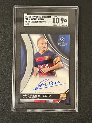 Andres Iniesta 2015-16 Topps UEFA Showcase Auto Prized Collection