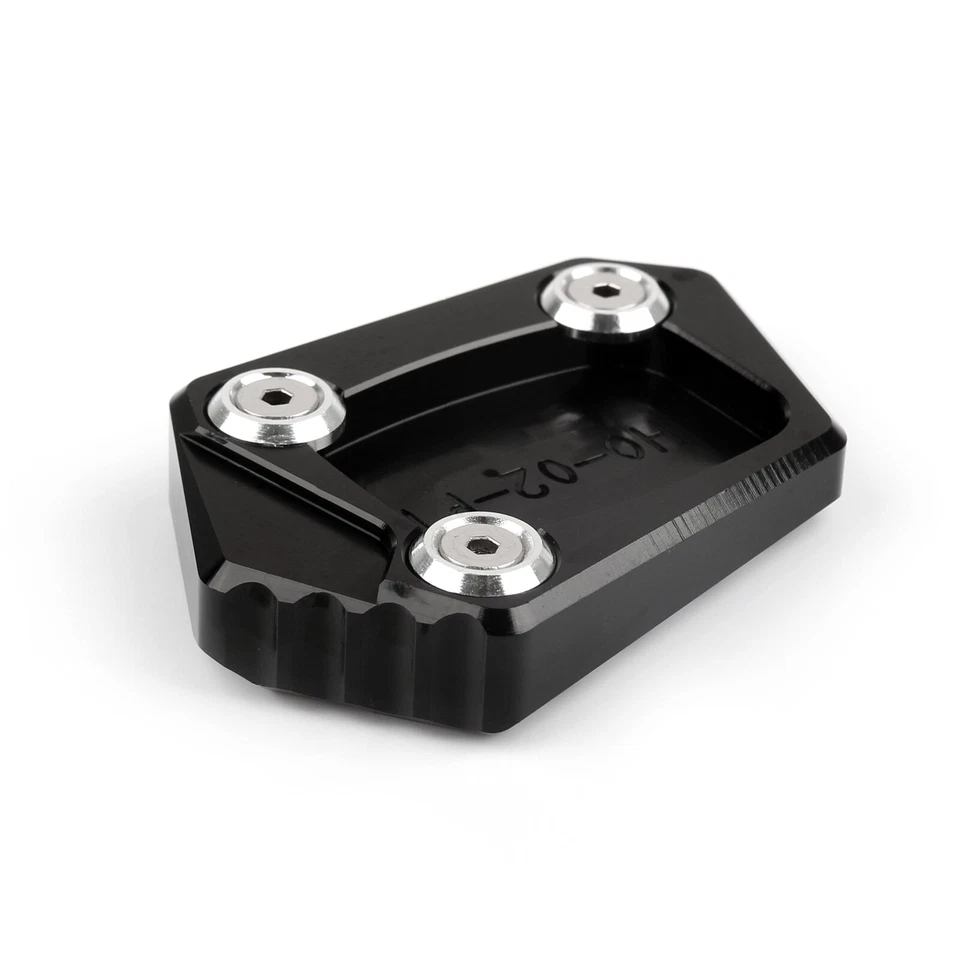 Almohadilla de placa de extensión de soporte lateral CNC para Honda CBR250R 2011-2015 negra Foto 3 de 4