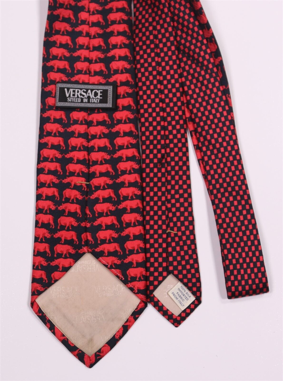 Gianni Versace Vintage 1990's Red/Black Rhinocero… - image 4