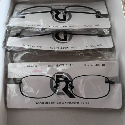 Rochester Delta mattschwarz RAHMEN Größe 49-19-140 mm optische Drahtfelgenbrille 1X