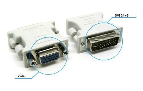 Neuf Dvi Dvi-I Male 24+5 Broches Vers Vga Femelle Video Convertisseur Adaptateur - Picture 1 of 3