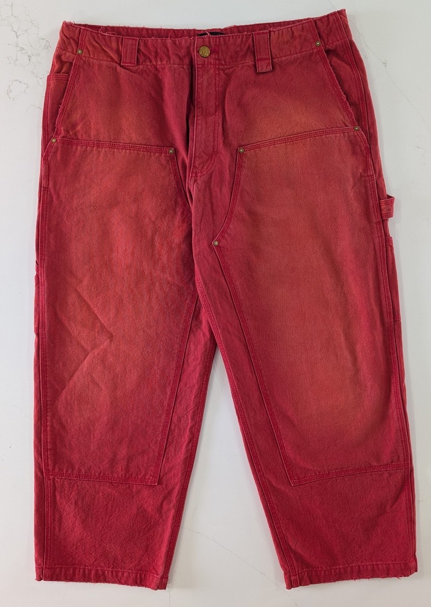 美品 WILLY CHAVARRIA BOY WORK PANT Willy Chavarria Red Workwear Toluca Pant Small Oversized Double