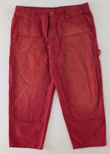 Willy Chavarria Red Workwear Toluca Pant Small Oversized Double Knee USA Made