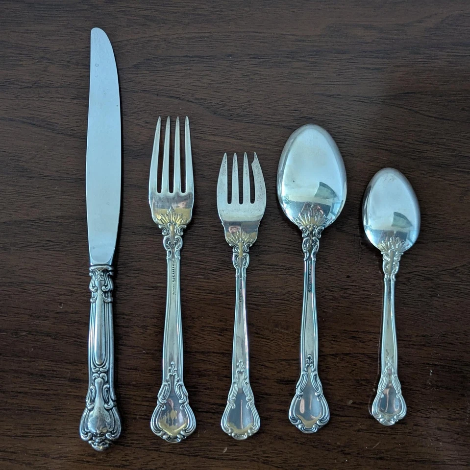 Conjunto de 5 piezas de plata de ley Gorham CHANTILLY Foto 2 de 3