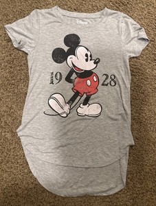 Disney Mickey Mouse 1928 Short Sleeve T-Shirt Gray Small 3/5 Childs Tee