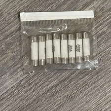 8 Qty. 5x20mm 20A, 250V Fuse, New Ceramic Fuses NOS