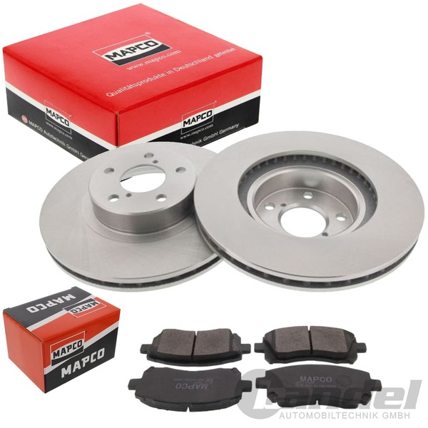 Mapco 2 Bremsscheiben Ø277Mm + BremsbelÄGe Satz Vorderachse BREMSEN-SET-image