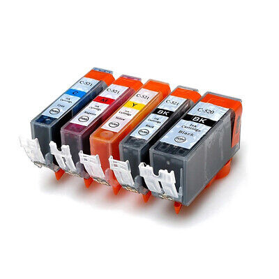5x Kompatibel Patronen mit Chip für PGI 520 CLI 521 Canon Pixma MP540 MP550