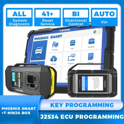 TOPDON Phoenix SMART + T-ninja Box All System Scanner ECU KEY Coding Programming