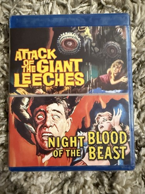 #ad Attach Of The Giant Leaches Night Blood Of The Beast Blu Ray Factory Seal $14.79
