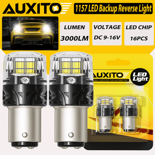 2/4/8x 1157 2057 16-LED 6500K Reverse Backup Brake Tail Stop Parking Light Bulbs - Picture 12 of 14