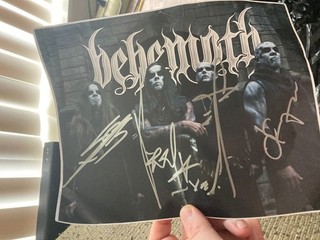 Behemoth band signed picture poster wall art autograph RP