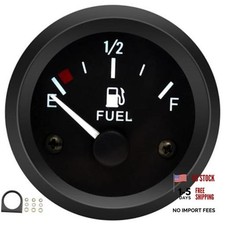 240-33 OHM Universal Fuel Gauge 2" (52mm) - E-1/2-F Fuel Level White Pointer