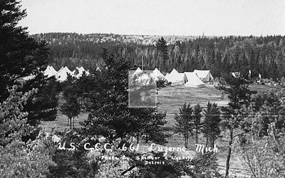 Birds Eye View CCC Camp 661 Luzerne Michigan MI - Reprint