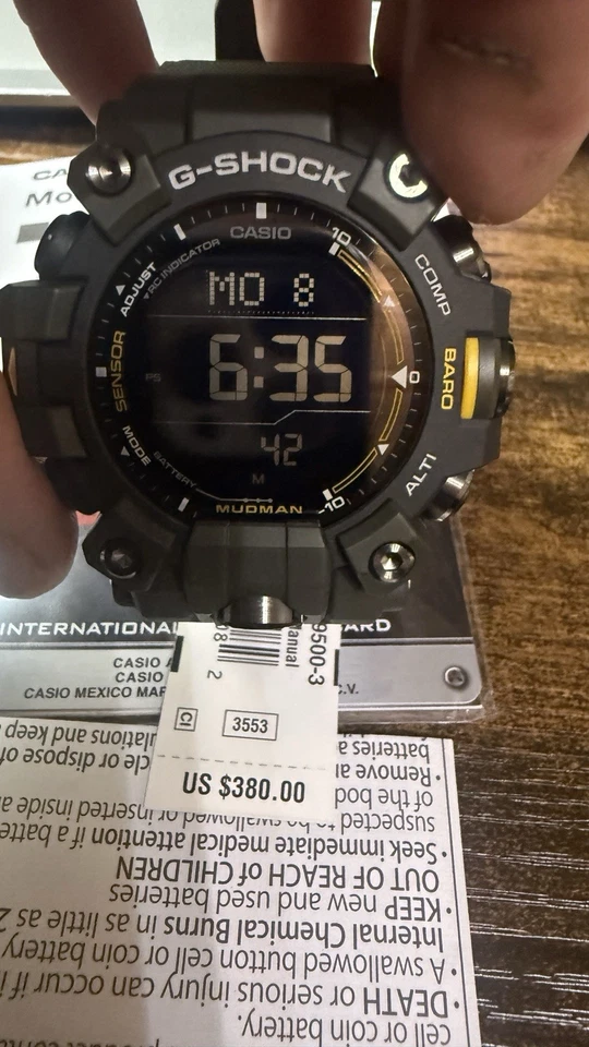 Casio G-Shock Master Of G-Land Mudman GW9500-3 Solar Power Carbon Core Brand New - Image 3 of 4