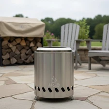 Sleek Smokeless Fire Pit with Carrying Bag - Perfect for Picnics & Patios