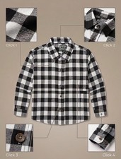 Mens Check Shirts Long Sleeve Lumberjack Flannel Work Casual Button Shirt S -5XL