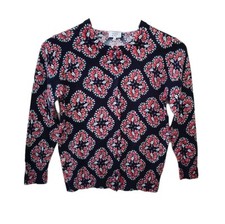 New Crown and Ivy Navy Blue Peacock Cardigan Sweater Size S Stretch NWT 59