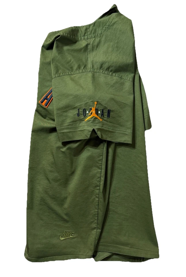 Camiseta deportiva de béisbol tejida vintage 1992 Nike Jordan NRG Vault verde oliva rara L Foto 4 de 4