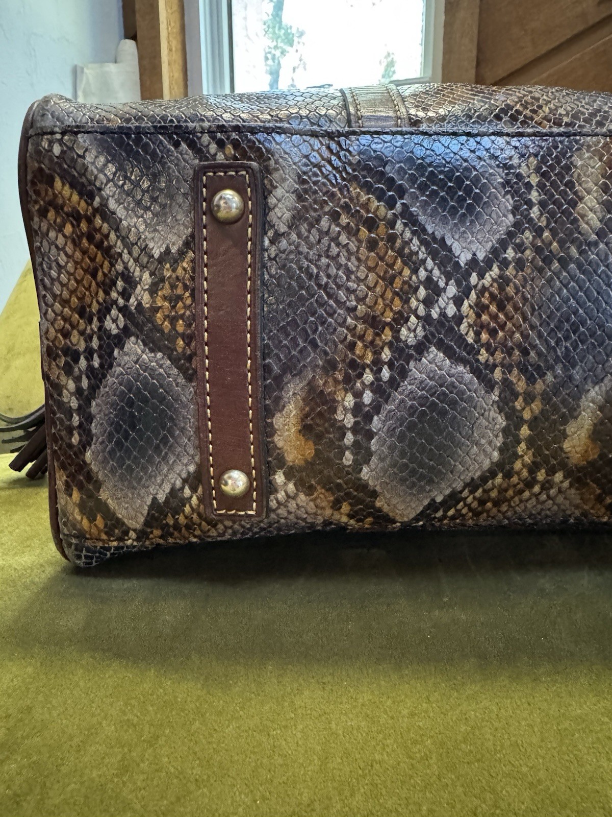Dooney Bourke Florentine Python Domed Satchel Ltd… - image 3