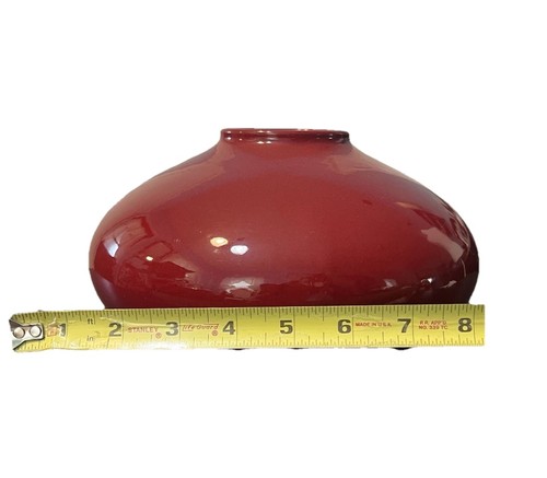 Vtg Squat Vase German Scheurich Amano Red Abstract MCM Southwestern Fall Galaxy - Picture 14 of 14