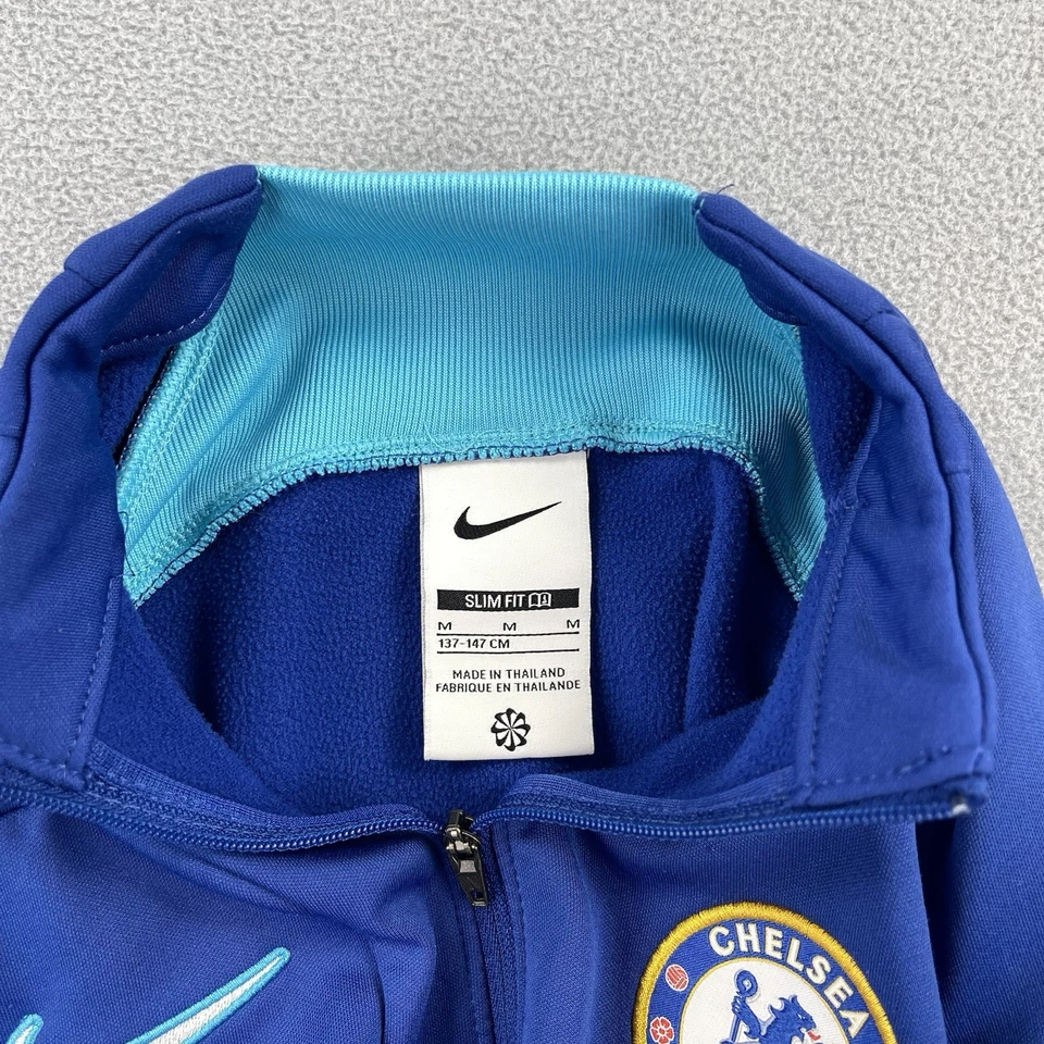 Chelsea Football Club Jacket Youth Medium Blue Dri-FIT Full Zip EPL Soccer Nike - Image 3 of 4
