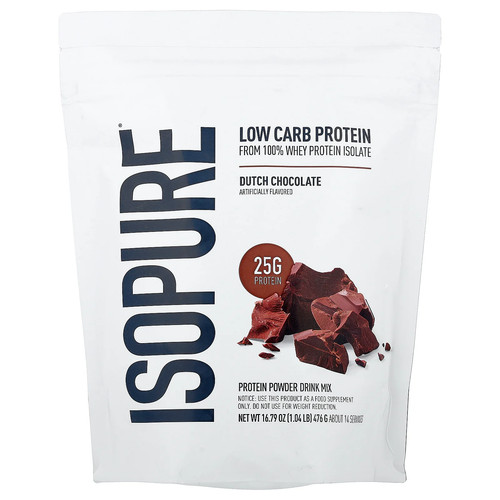 Low Carb Protein Powder, Dutch Chocolate, 1.04 lb (476 g)