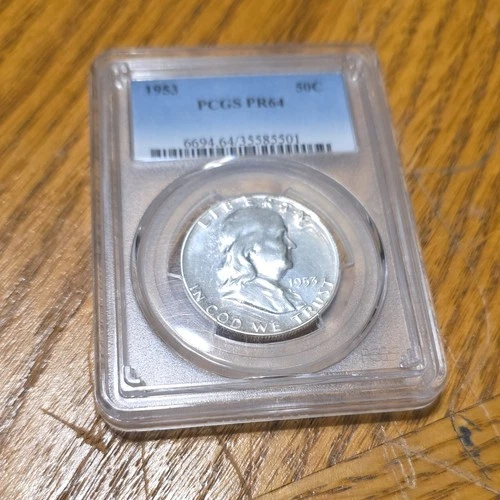 1953 Franklin Half Dollar PCGS PR64 Proof Philadelphia Silver Uncirculated