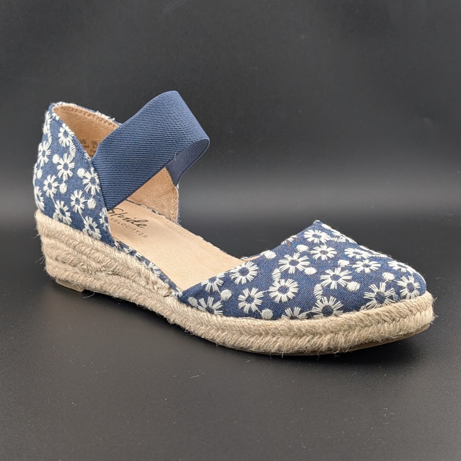 Sandalia de cuña alpargata LifeStride Kaylee Daisy Denim