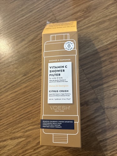 VOESH Vitamin C Shower Head Water Filter Skin Hair Conditioner Citrus Crush NIB