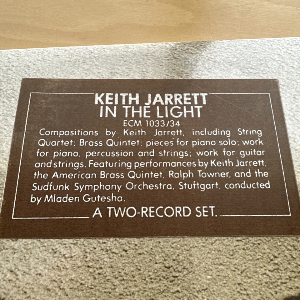 Keith Jarrett IN THE LIGHT 2-LP Vinyl 1974 ECM Pressing 1033/34 SEALED NEW Hype - Image 3 of 4