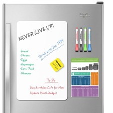 Magnetic Dry Erase Fridge Whiteboard with Markers, Eraser Chart 17 x 11