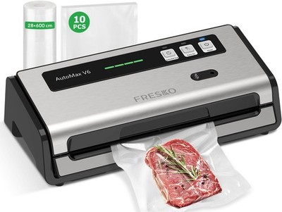 FRESKO Vakuumiergerät Automax V6 140W, verbreiterte Heizstreifen, schwarz, Edels