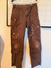Carhartt double knee Brown Work Pants Men's 30x30