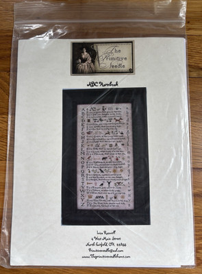 The Primitive Needle ABC Hornbook Sampler Chart Cross Stitch Lisa Roswell OOP
