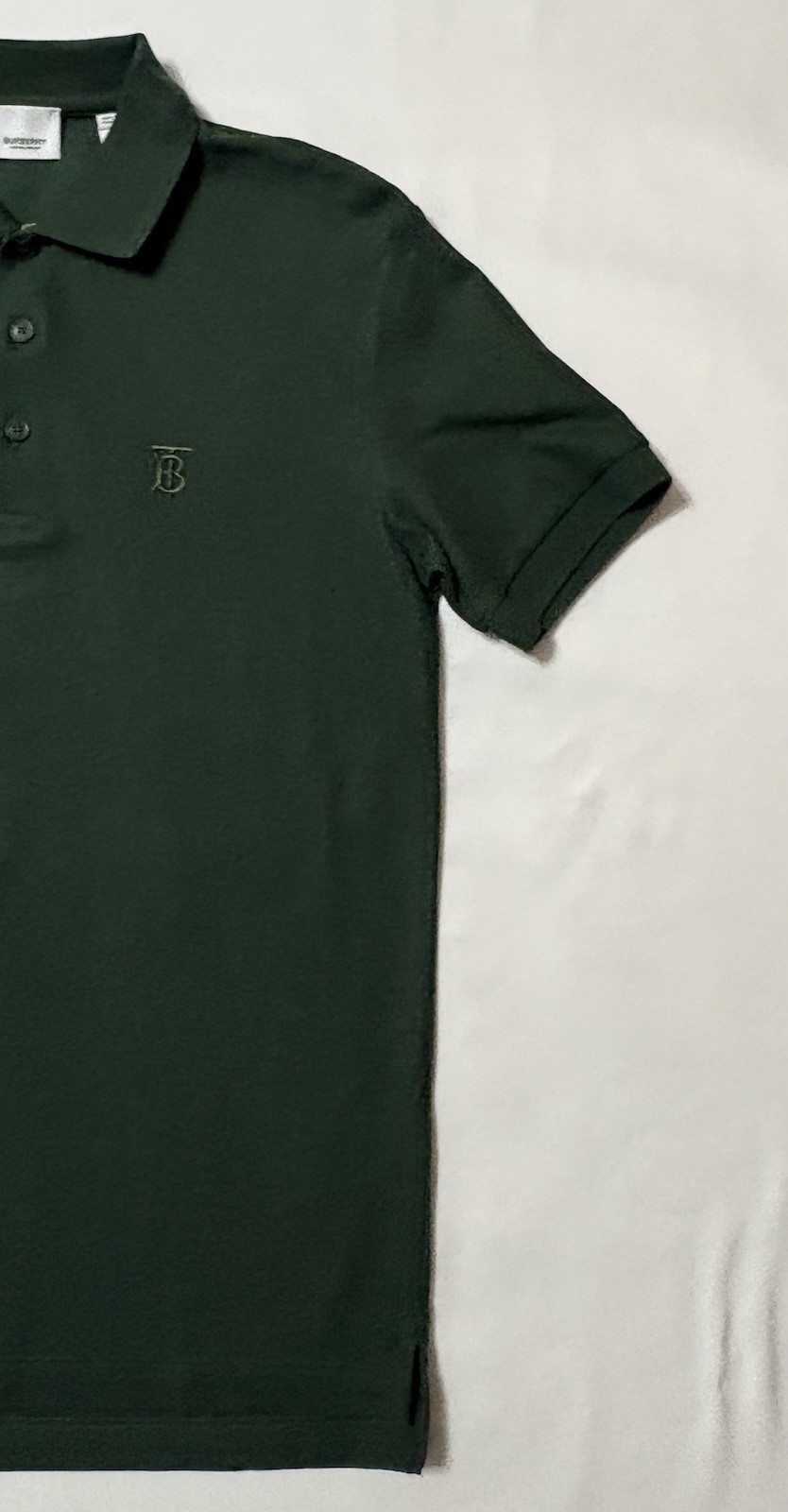 BURBERRY Polo Shirt Small S Dark Pine Green  thumbnail 3