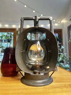 New York Central Railroad Inspectors Lamp Lantern Dietz Acme Works! NYCRR Red