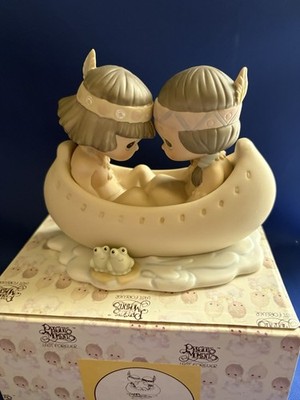 Precious Moments 1988 Many Moons In Same Canoe Blessum You Figurine w/Box 520772