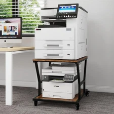 Natwind 2-Tier Large Printer Stand,23.6"x23.6"x29.5" Heavy-Duty Printer Table