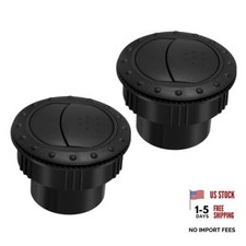 2pcs Dashboard Air Conditioning Vent Deflector Outlet Car: 60mm/2.3in Round