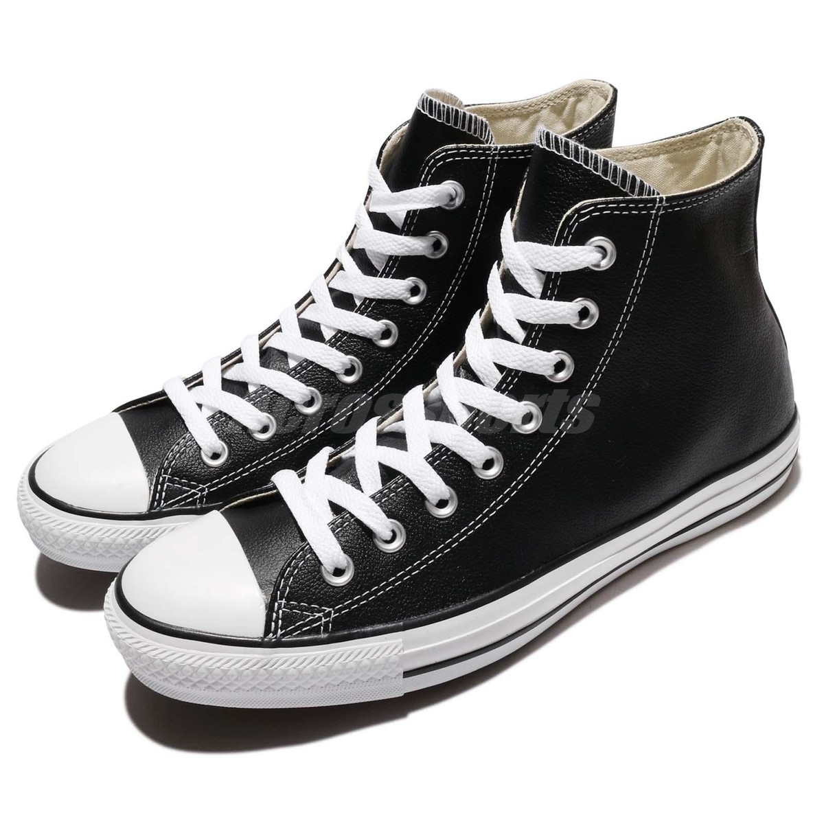 Converse Chuck Taylor All Star Hi Black Leather Men Unisex Shoes