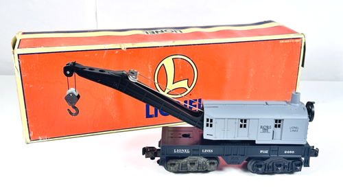6-19834 Lionel Spur O 2460 6-Rad Kranwagen mit verstellbarem Ausleger