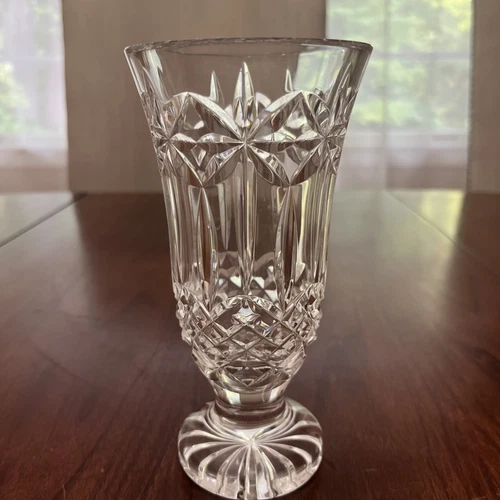 Waterford Crystal Balmoral 7” Footed Vase Vintage Ireland C. 1998