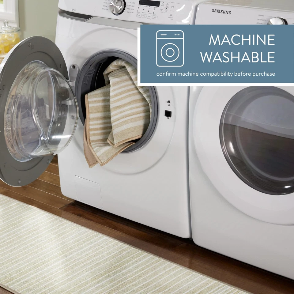 Alfombra Lavable Layne Moderna Rayas Everwash® con Respaldo Antideslizante, Fr... Foto 3 de 4