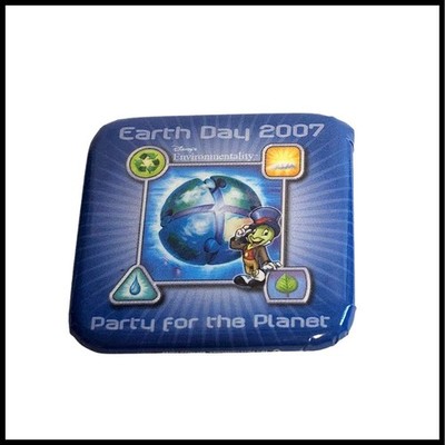 Disney Button Jiminy Cricket Earth Day 2007 Environmentality Party For Planet