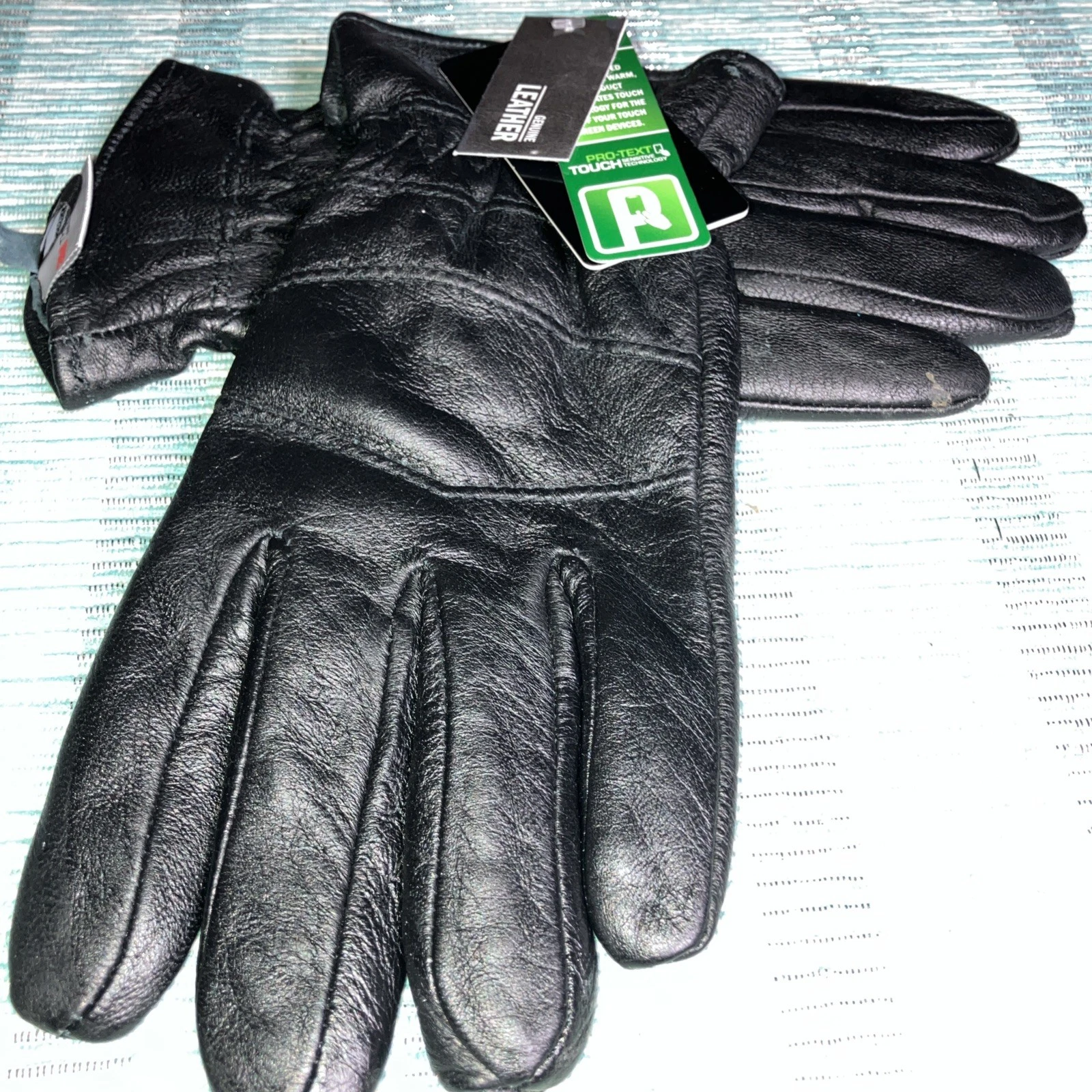 3M Thinsulate Mens Insulated Leather Gloves Black Medium Pro-Text Touch